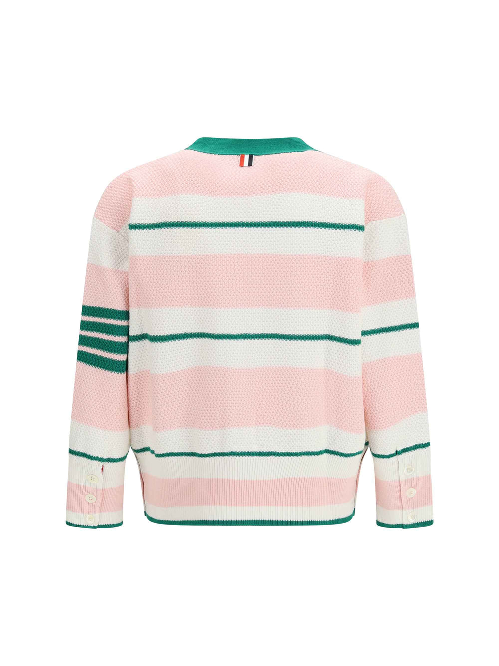 Classic stripe seed stitch V Neck Cardigan
