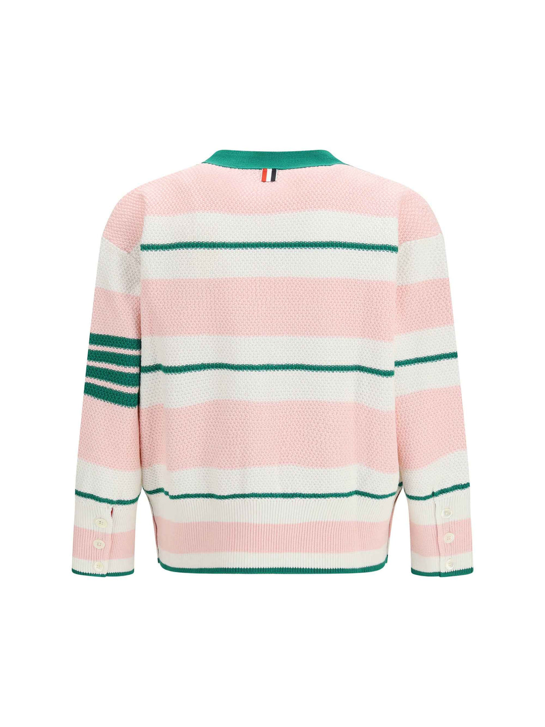 Classic stripe seed stitch V Neck Cardigan