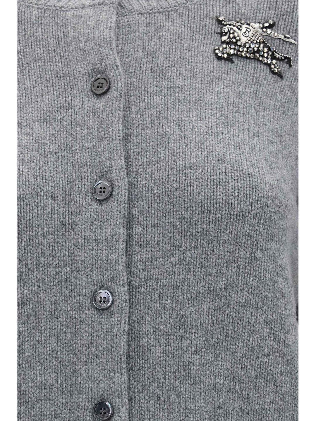 Wool and cashmere Equestrian Knight logo Cardigan