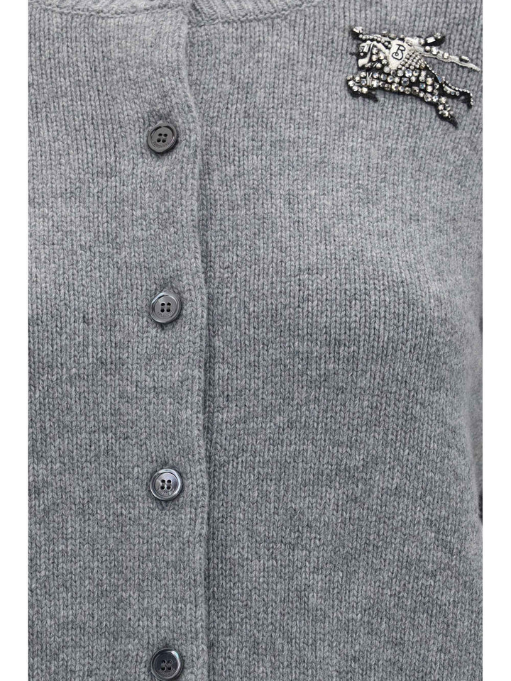 Wool and cashmere Equestrian Knight logo Cardigan