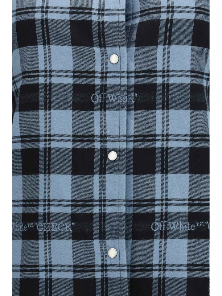 Check flannel padded Overshirt