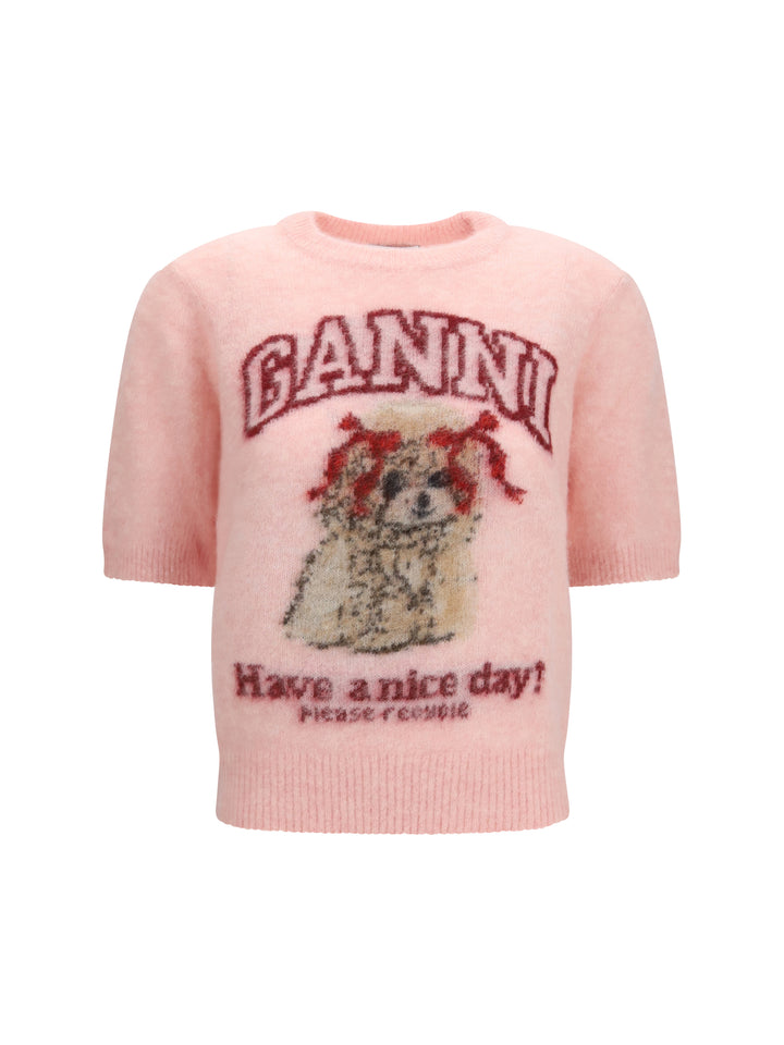 Alpaca graphic knit T-shirt 1