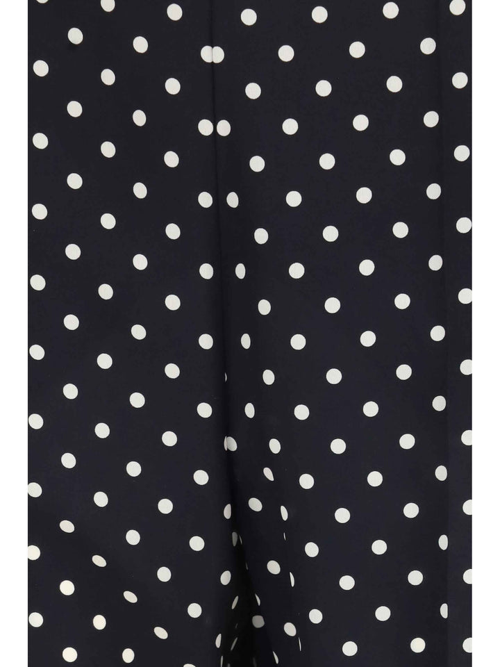 Polka-dot crêpe de chine Pants