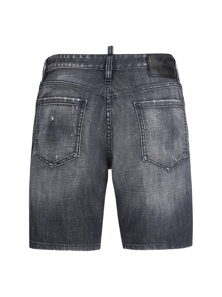 Washed Marine Shorts 2