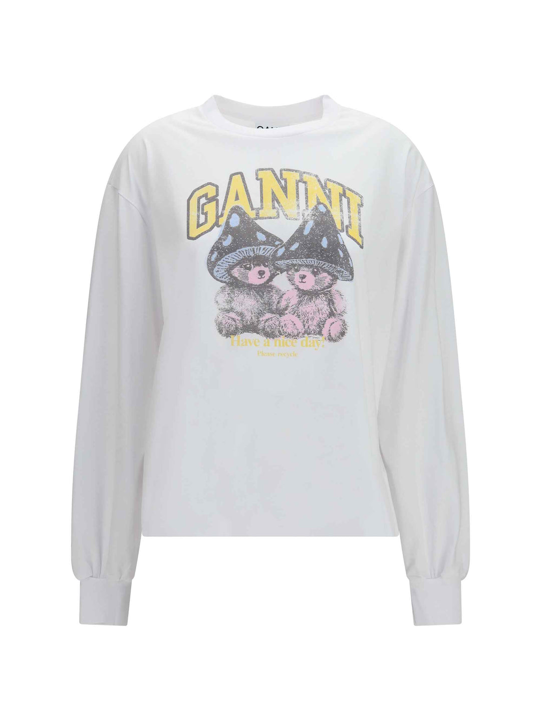 Teddy Mushroom long-sleeve cotton T-shirt