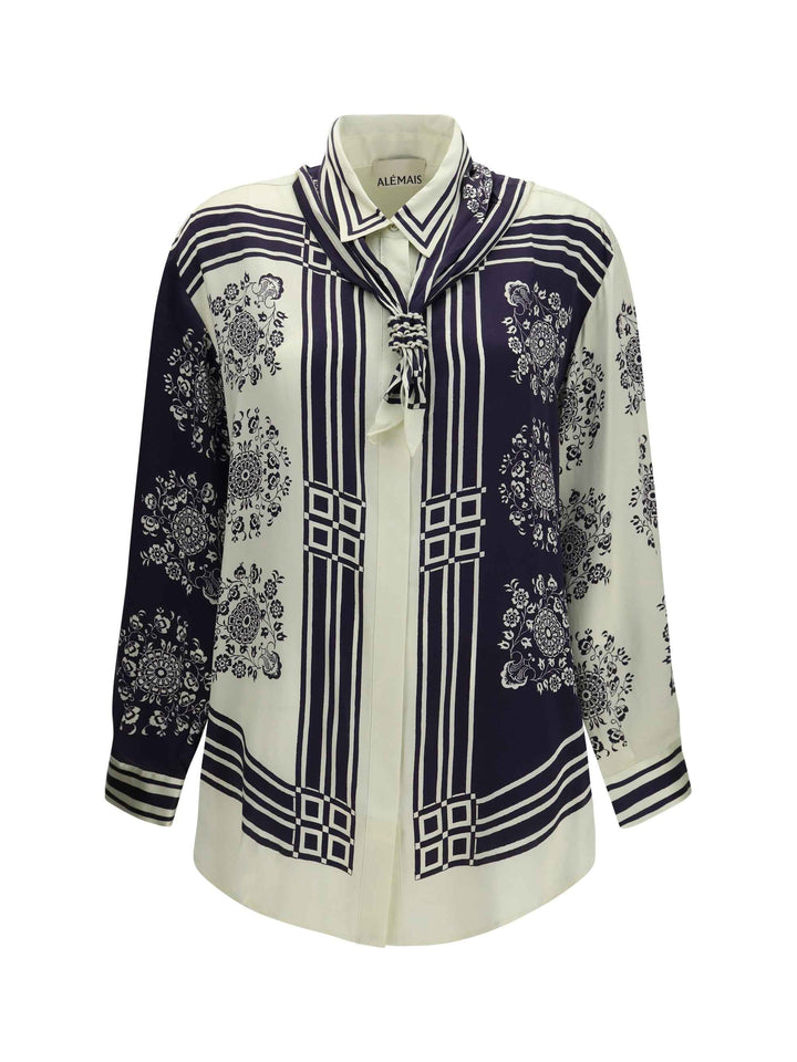 Banderra silk Shirt with scarf