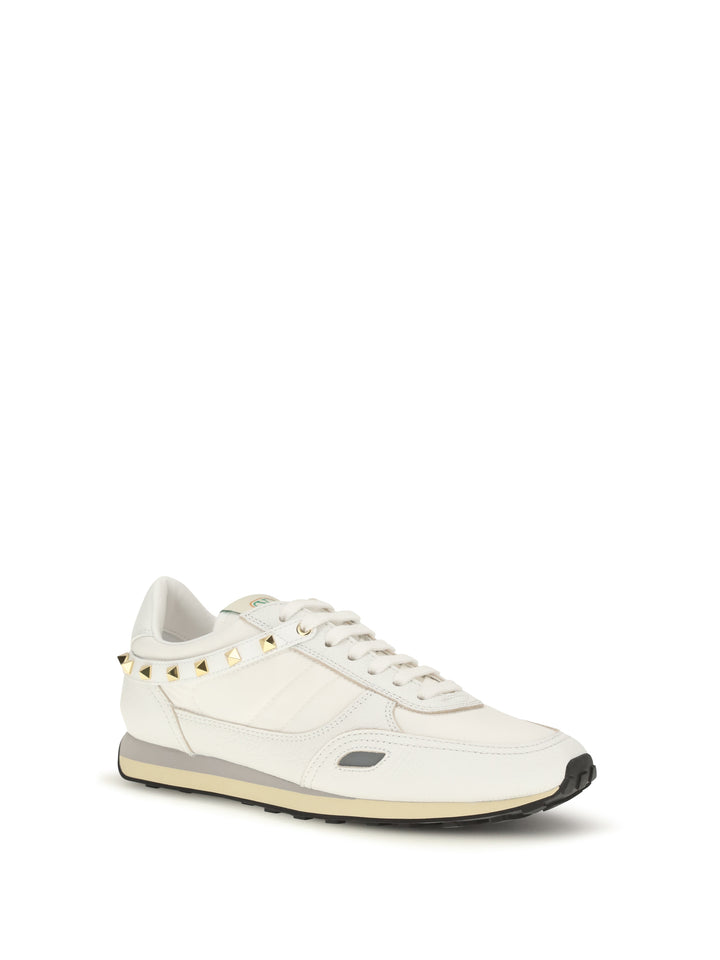 Stud Up Sneakers in leather and nylon 2