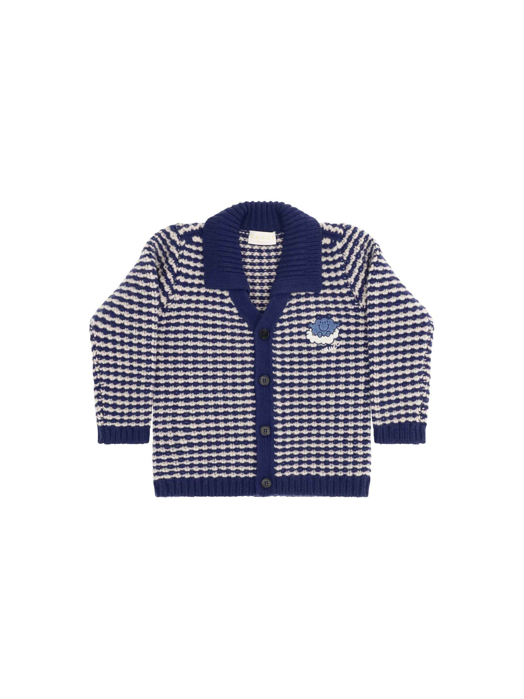 Striped wool Cardigan with Mr. Happy for Boy