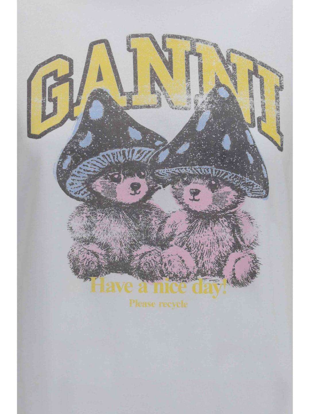 Teddy Mushroom long-sleeve cotton T-shirt