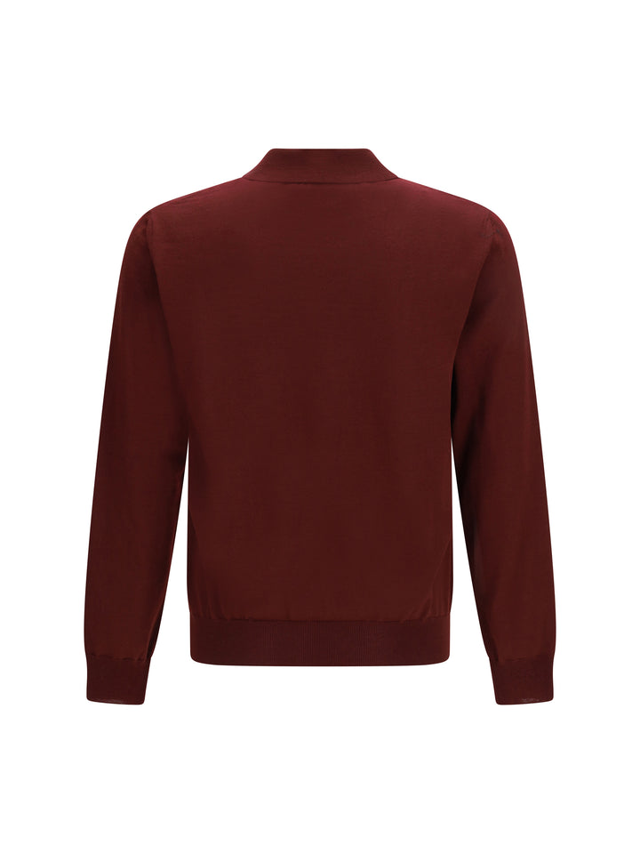 Wool Polo with VLogo embroidery 2