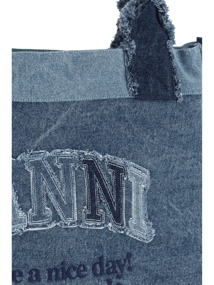 Medium trapeze denim Shopper 4