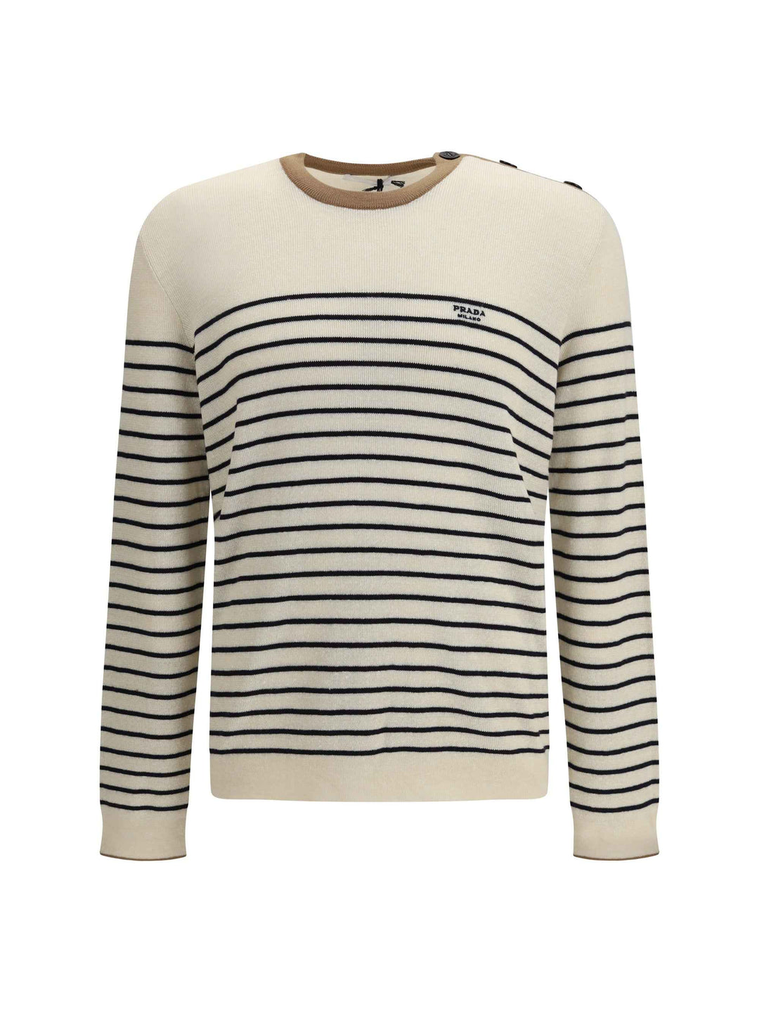 jacquard wool and cotton blend Sweater