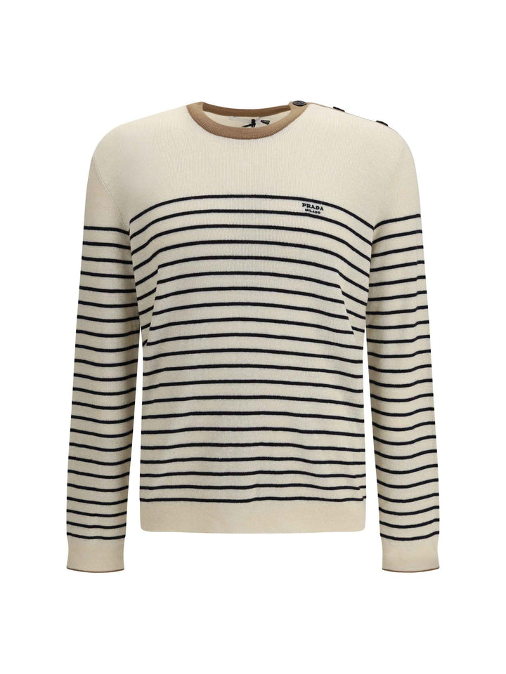 jacquard wool and cotton blend Sweater