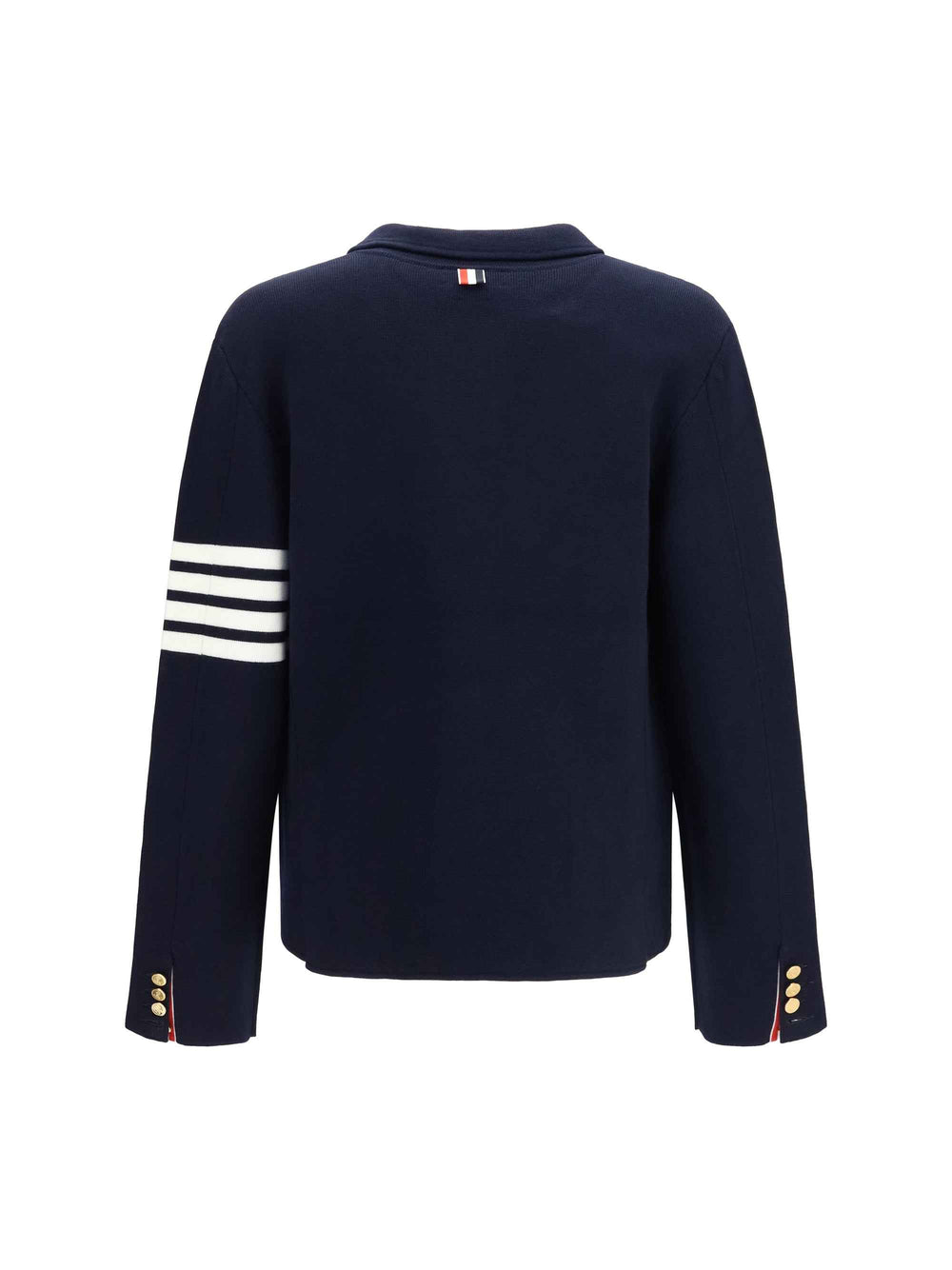 Single-breasted wool Jacket with four-bar sleeve detail