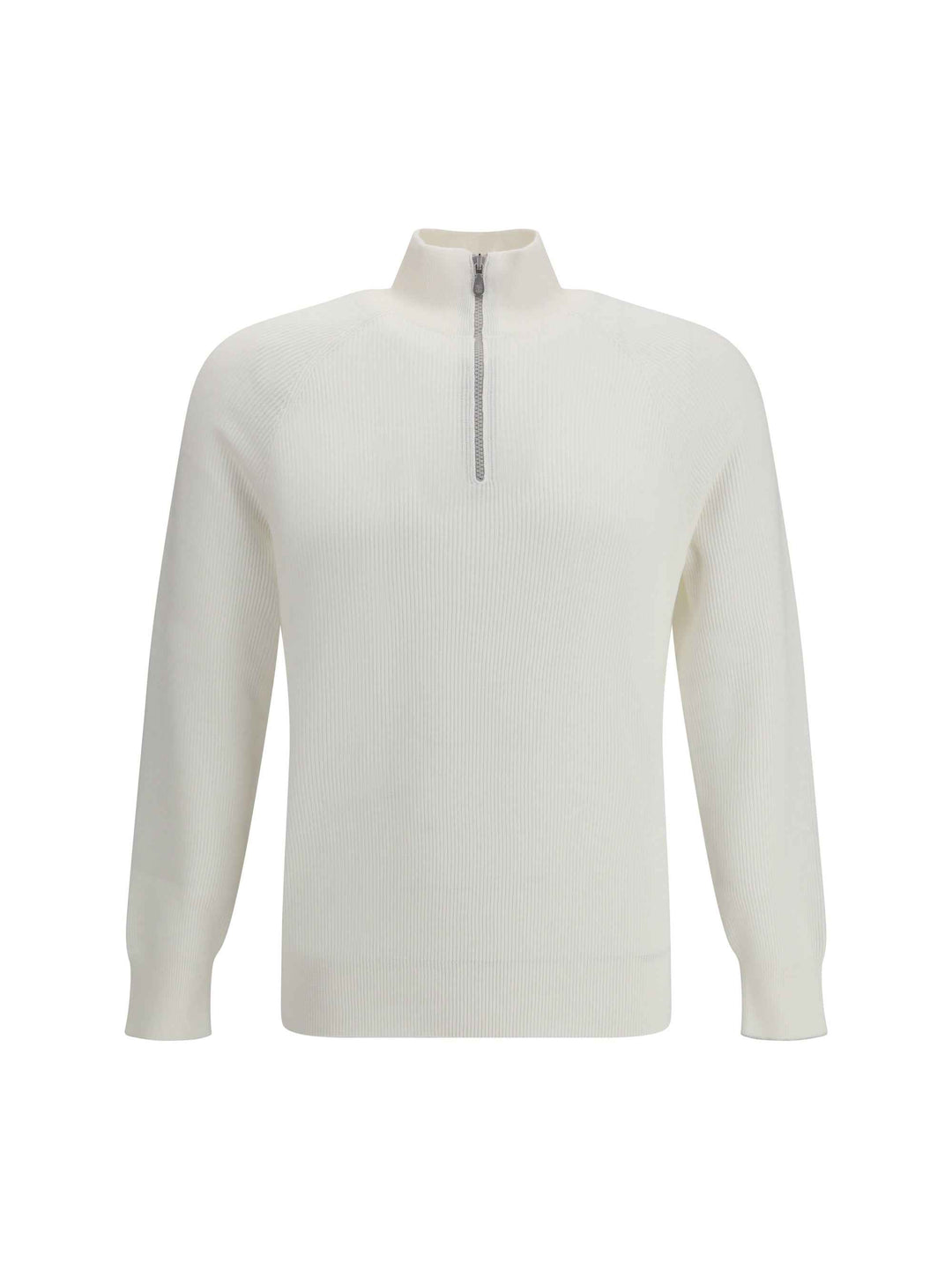 Cotton Sweater with a high neckline