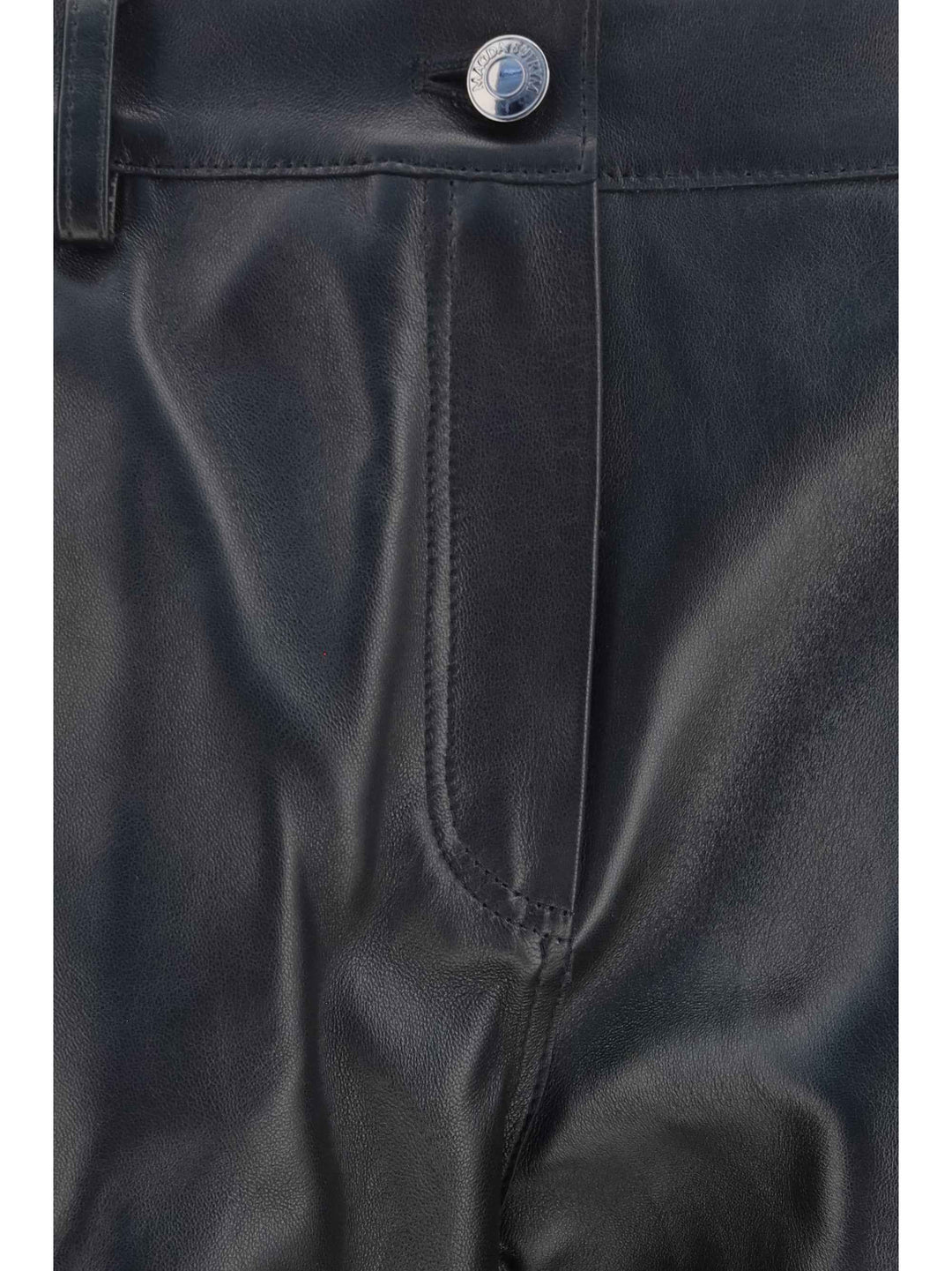 Straight-leg leather Pants
