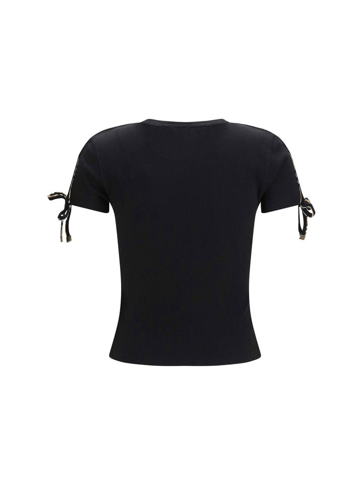 Cotton lace-detail T-shirt