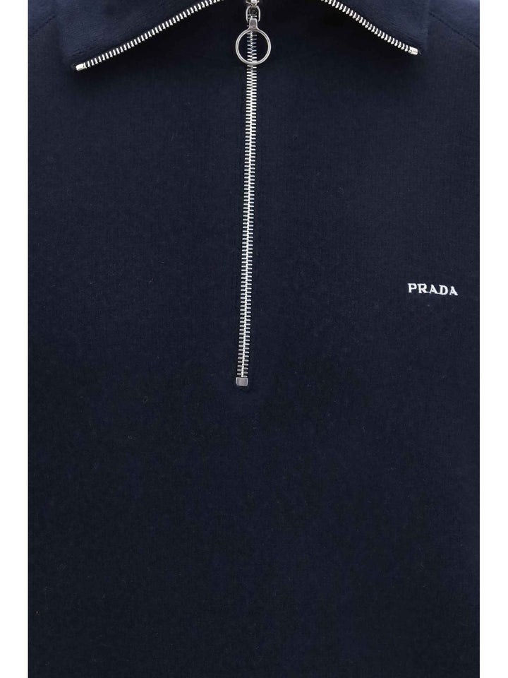Half-zip wool and cashmere Sweater