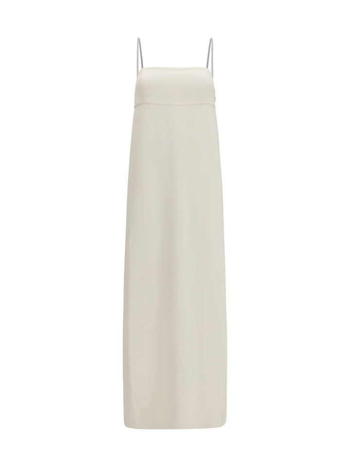 Long silk Dress with monili chain 1