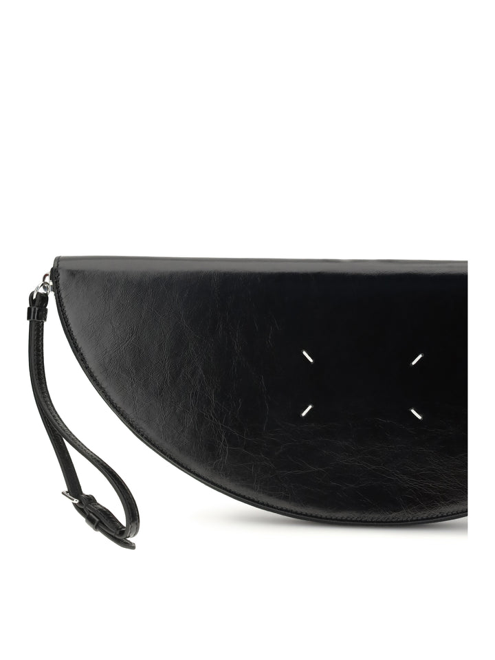 Halfmoon leather Clutch Bag 4