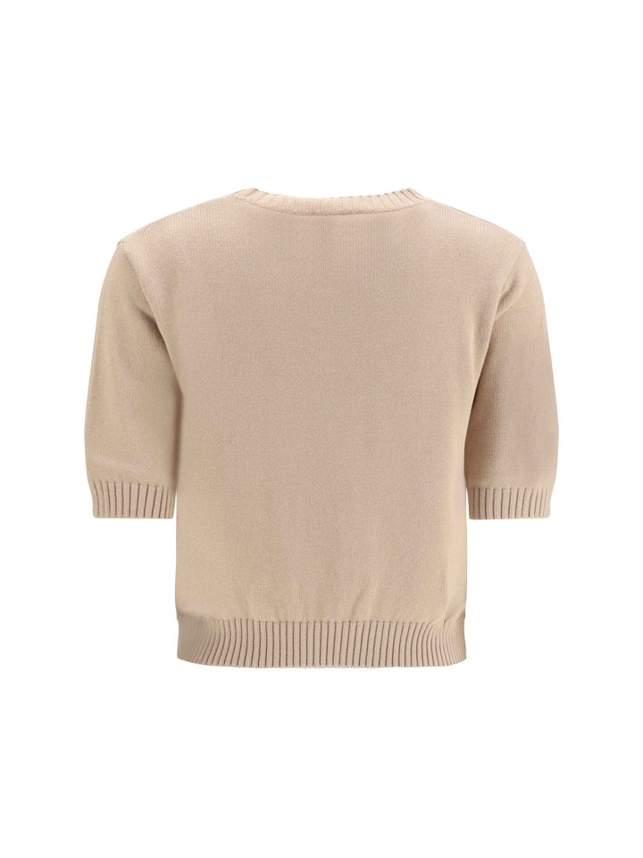 Cotton knit Sweater with embroidery