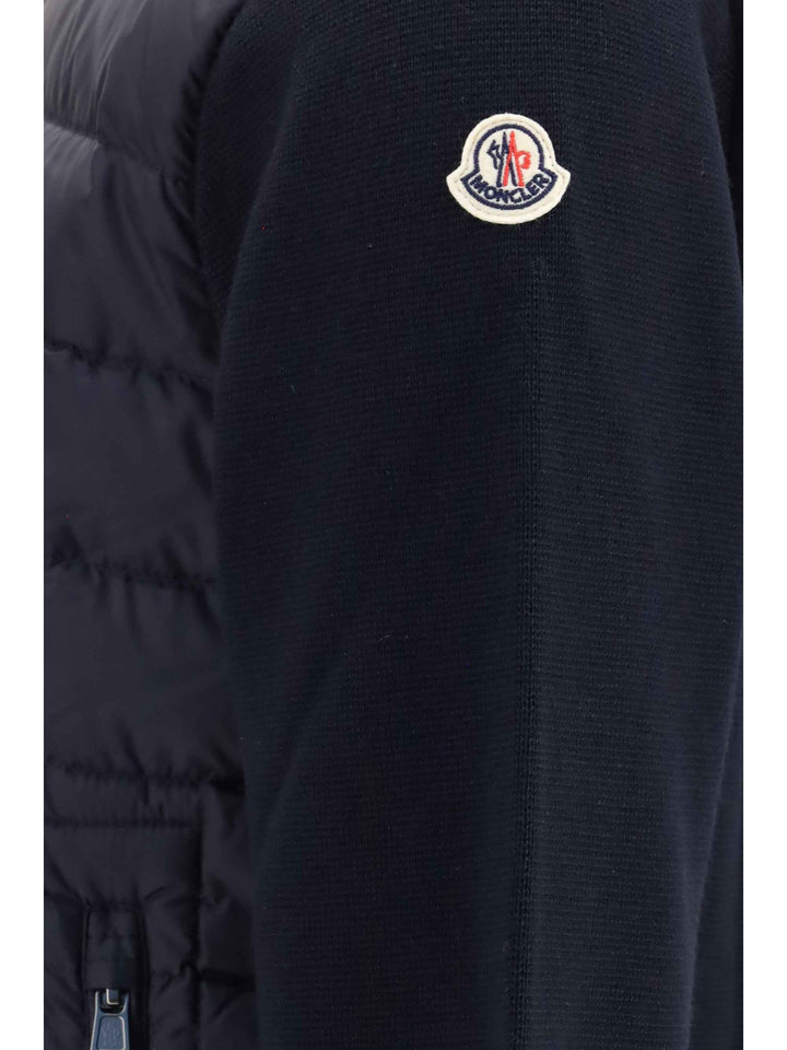 Cardigan with padded zip closure