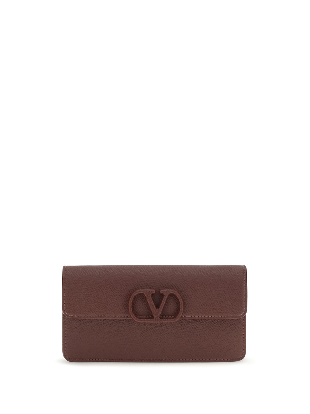 VLogo signature grainy calfskin chain Wallet 1