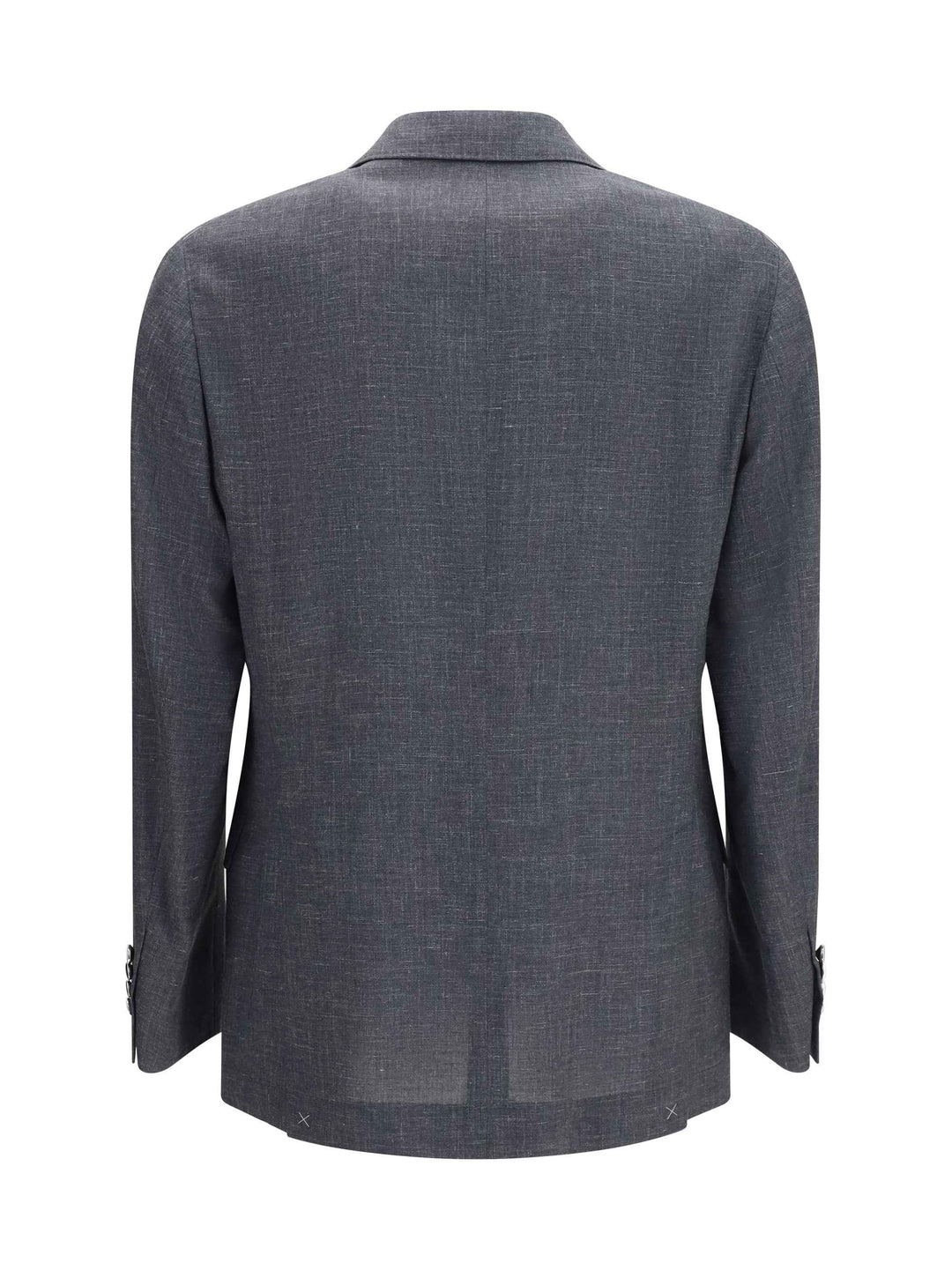 Deconstructed Jacket in flame-textured wool, silk, and linen