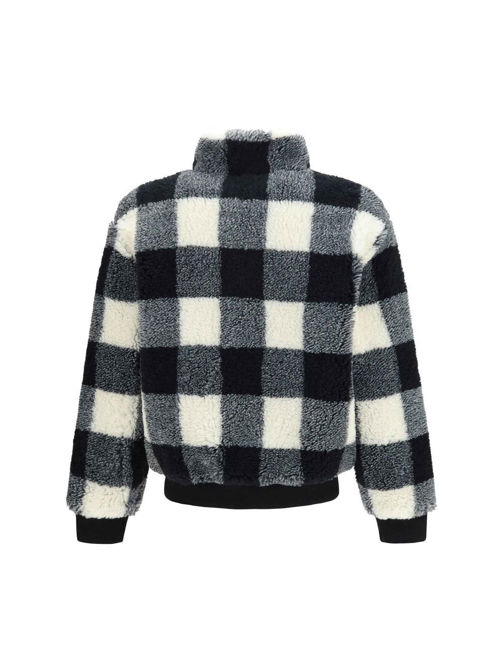 Checked wool-blend Teddy Jacket