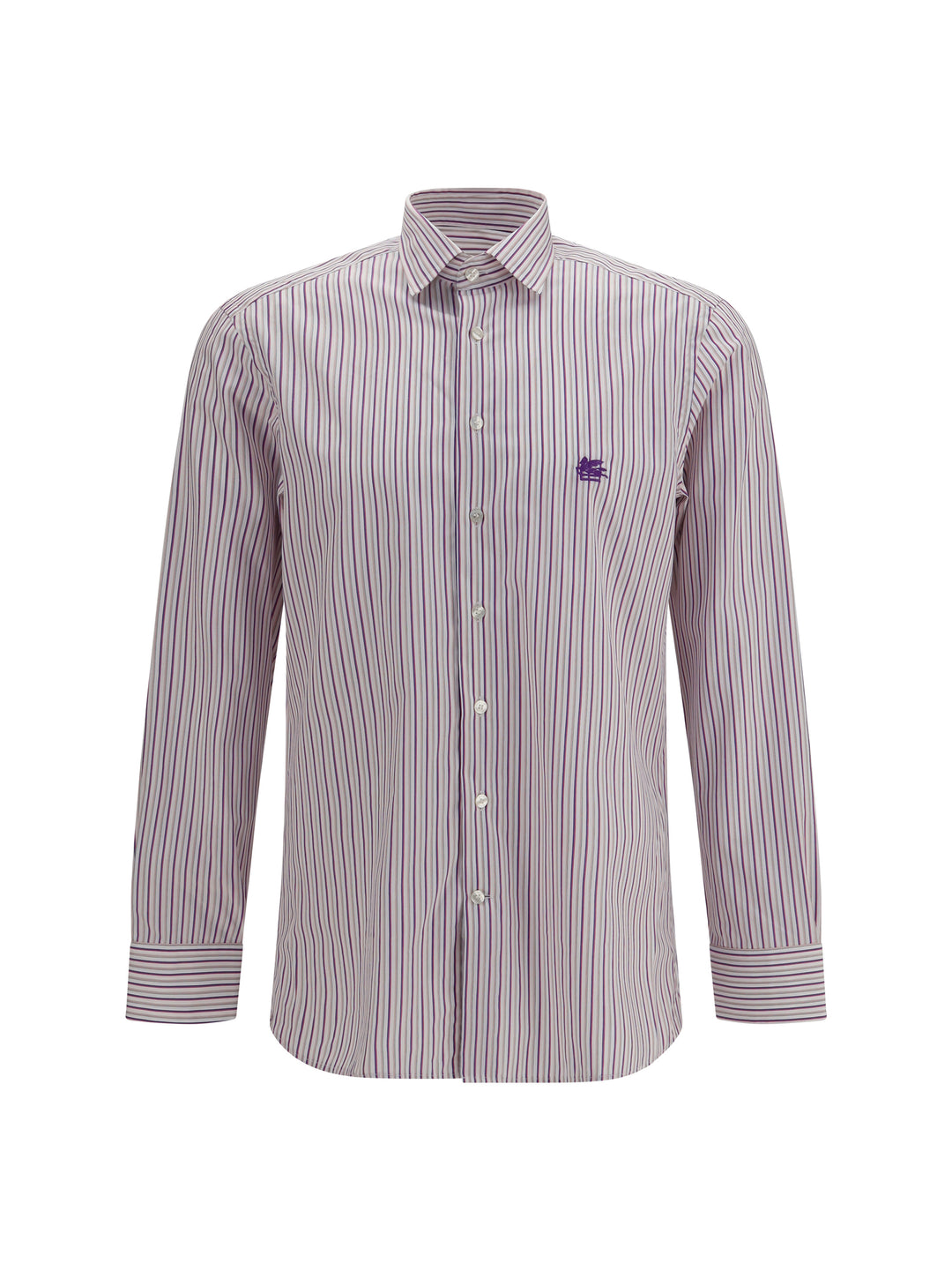 Roma striped cotton Shirt with Pegaso logo 1