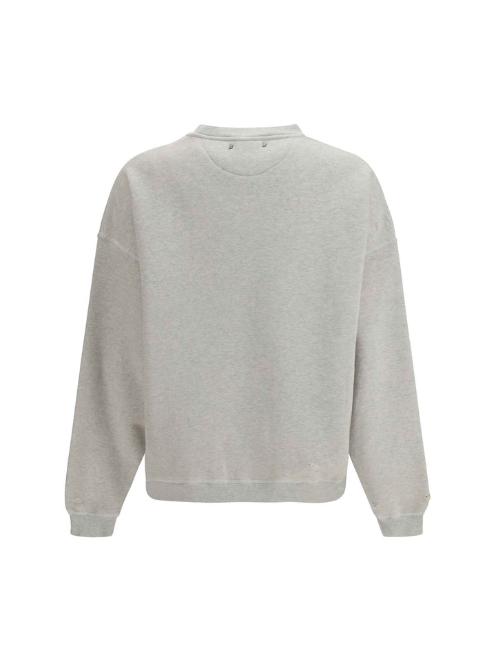 Sweatshirt crewneck in cotton with contrasting logo