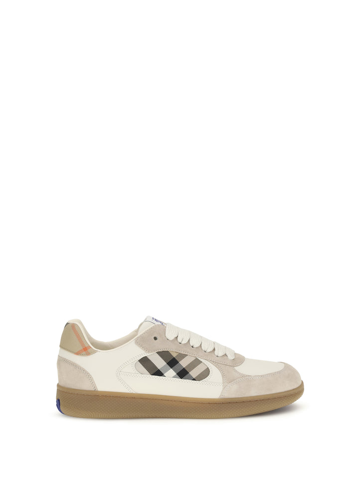 Terrace leather and Check Sneakers 1