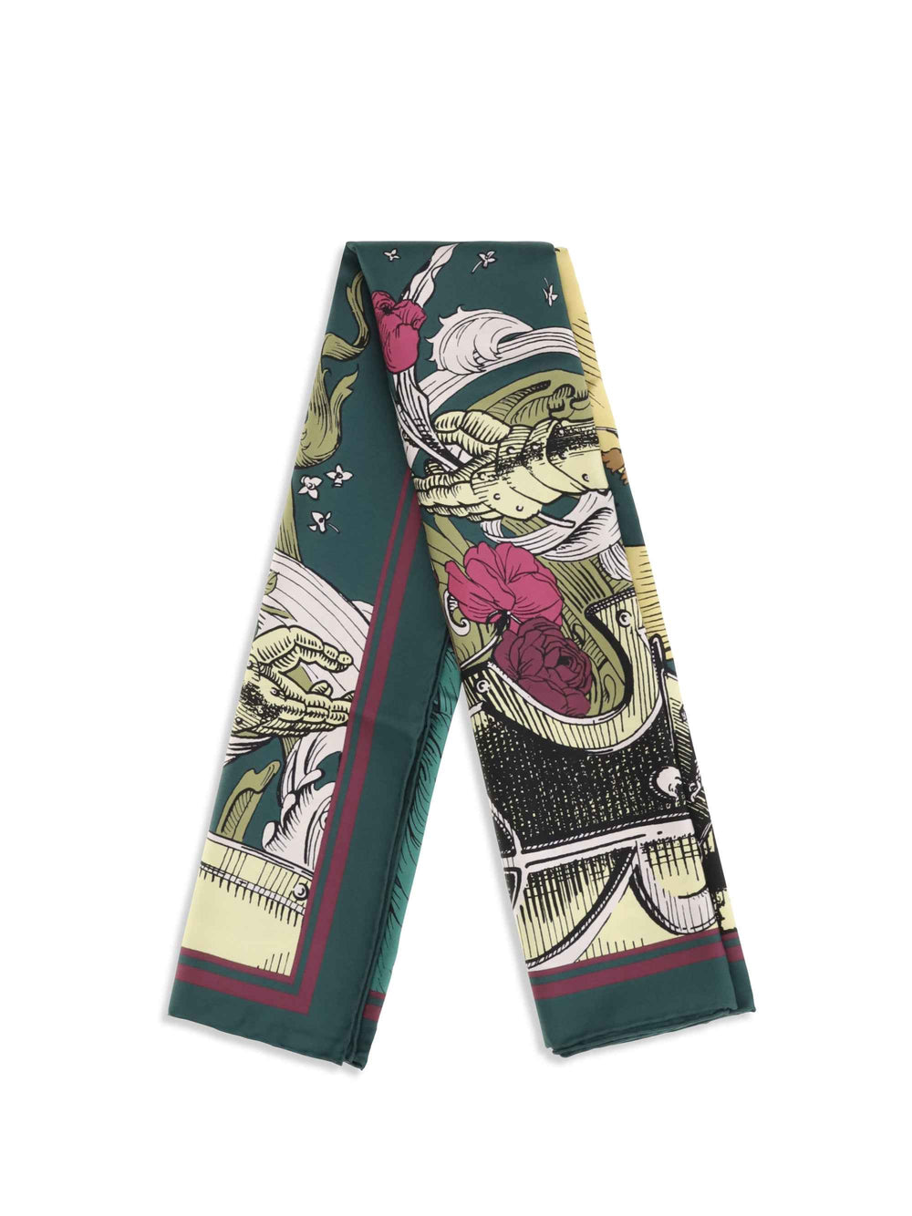 Silk Scarf with Etched Knight