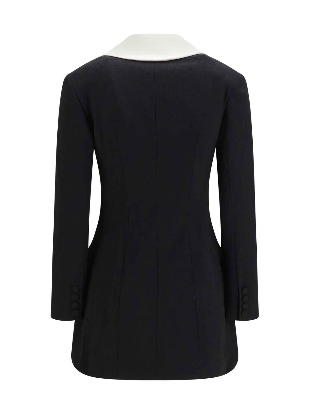 Long double-breasted Blazer with contrast neckline