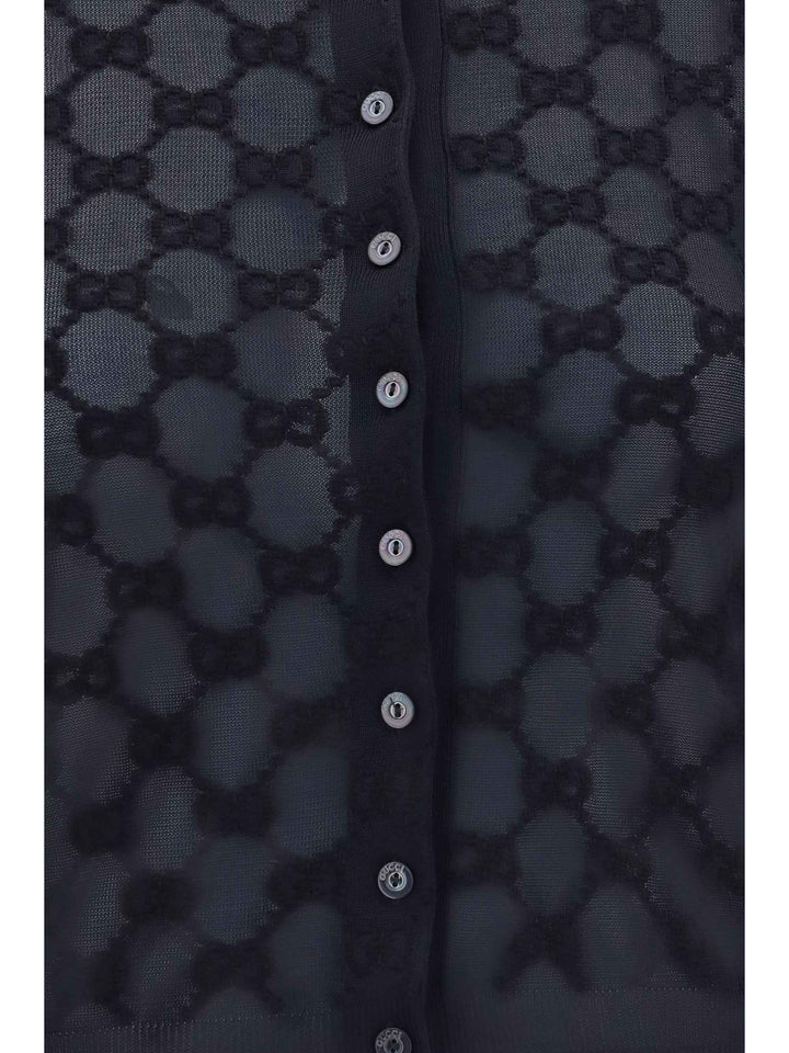 GG all-over viscose crepe Cardigan