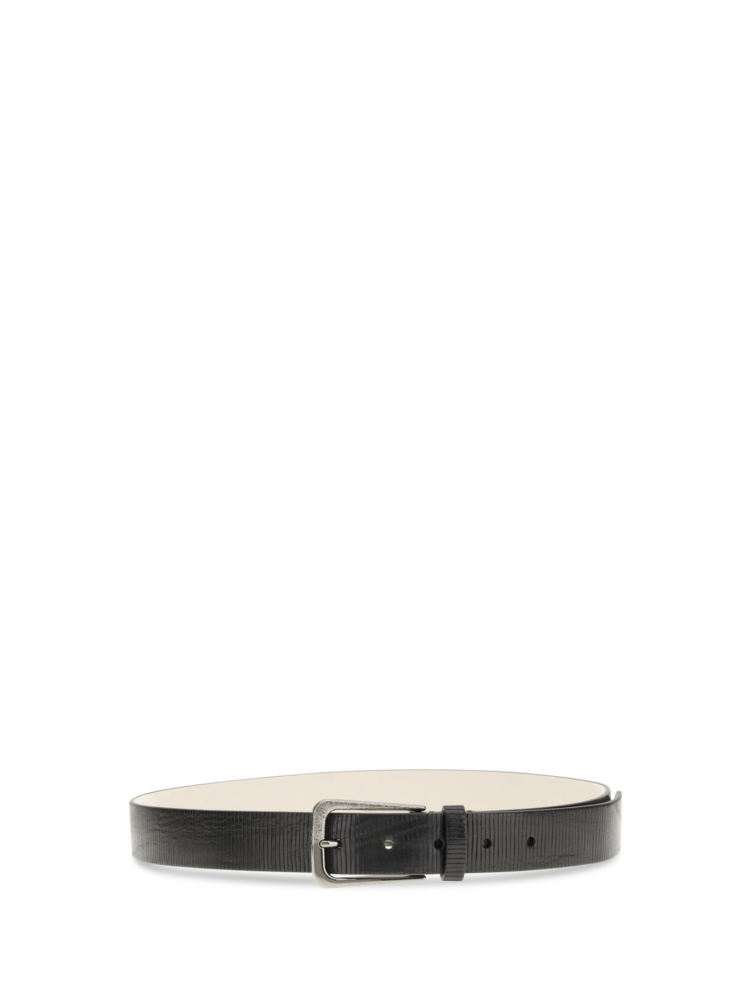 Carved leather Belt with Shimmering Buckle 2