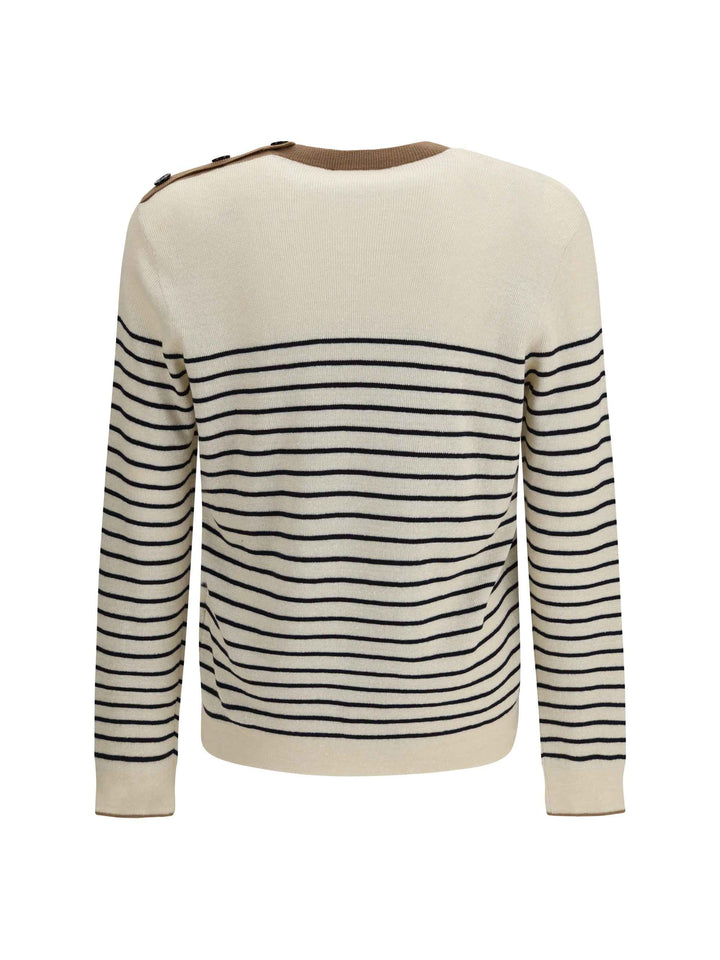 jacquard wool and cotton blend Sweater