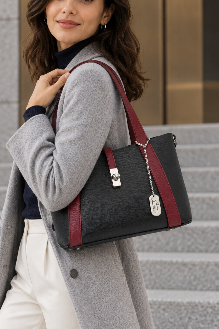 Simelda- WB390874-nero+bordo (nero+D34)