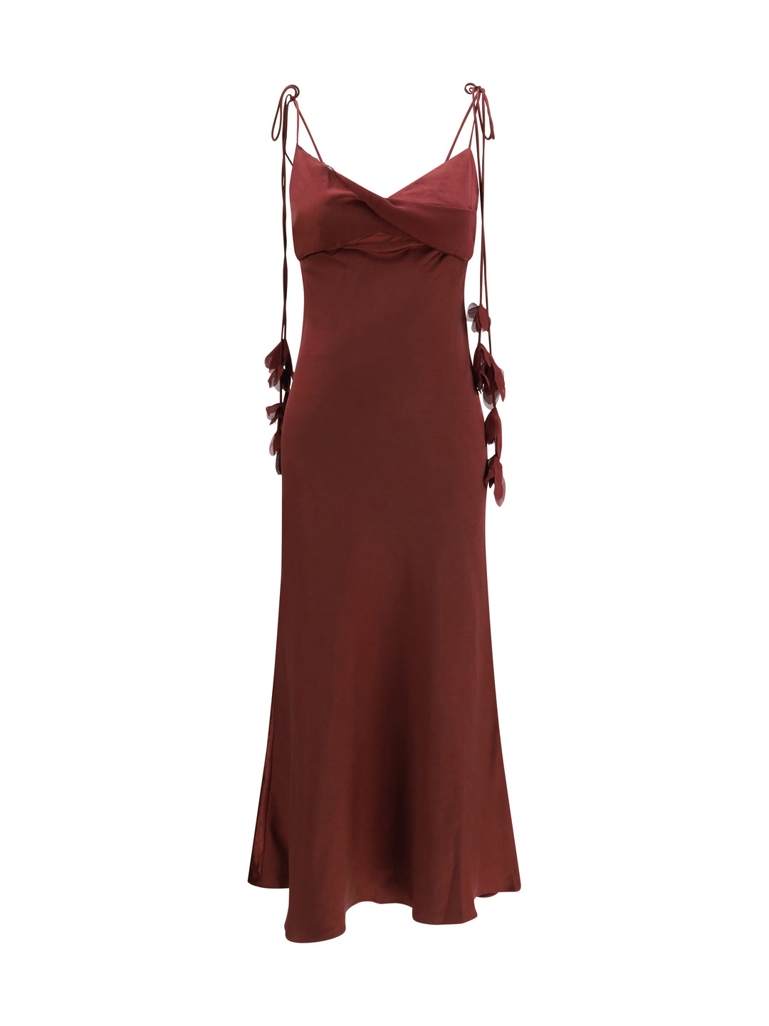 Satin flower midi Dress 1