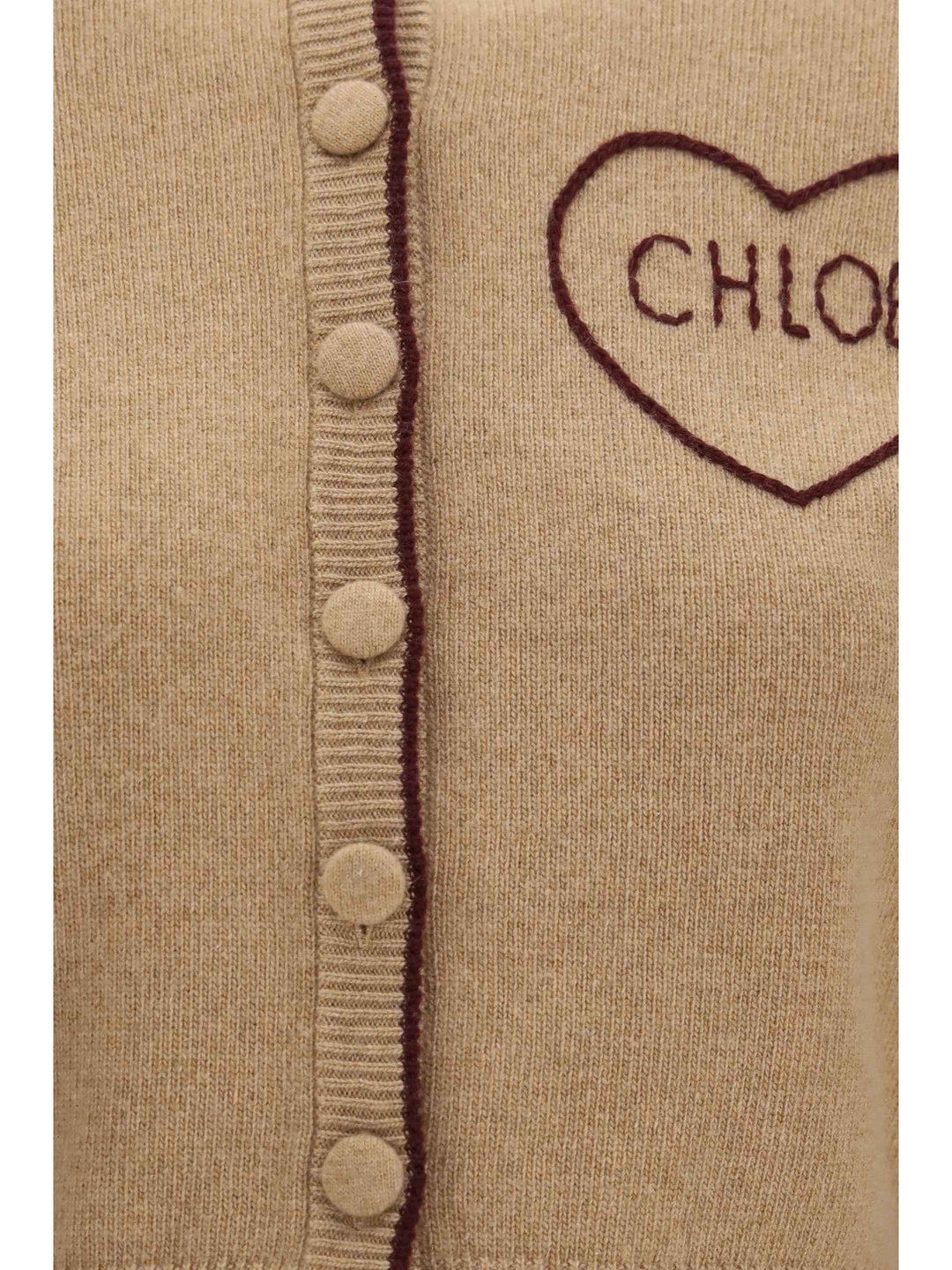 Fitted logo Cardigan in wool and cashmere
