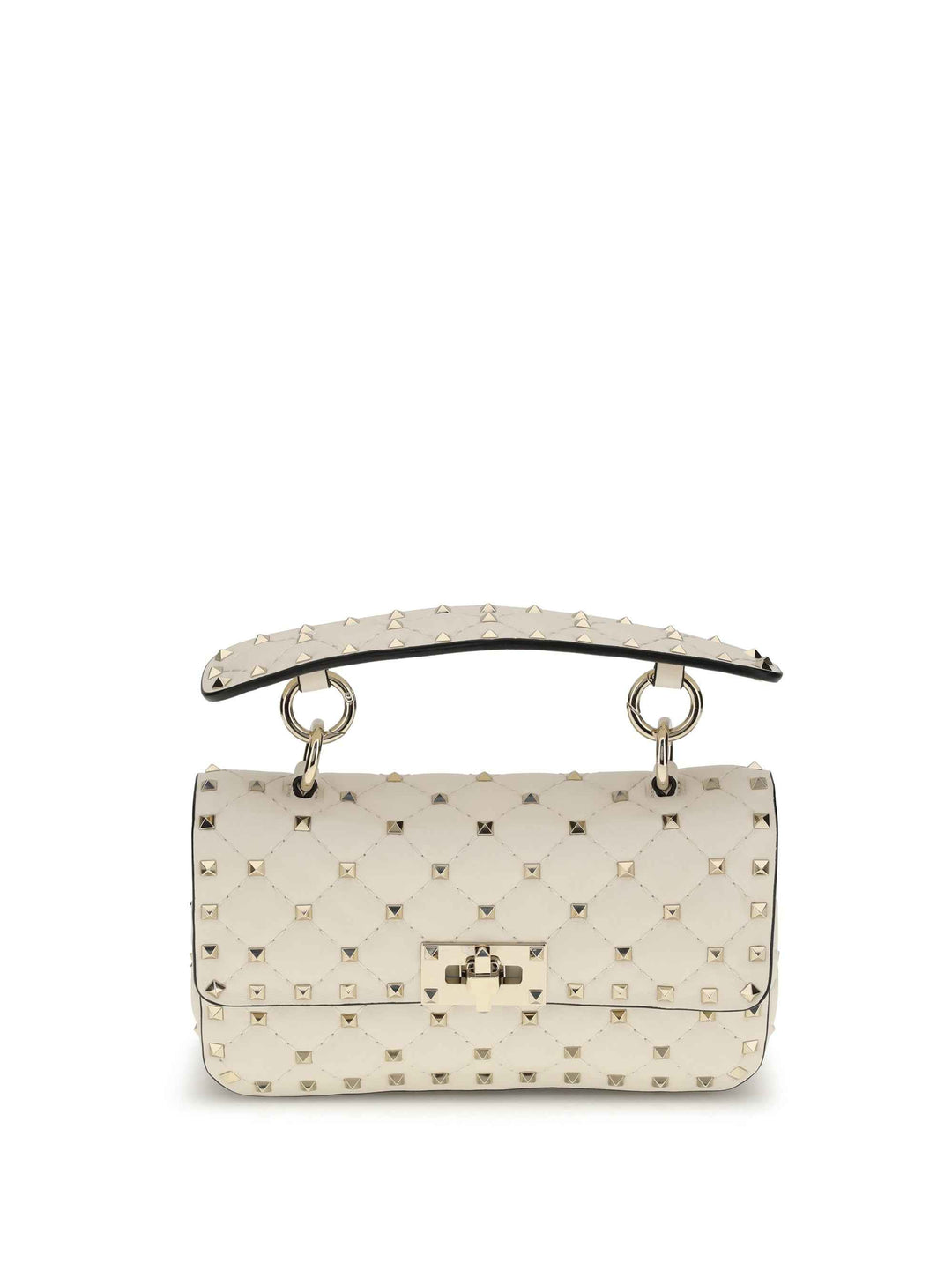 Rockstud Spike mini Top Handle Bag in nappa