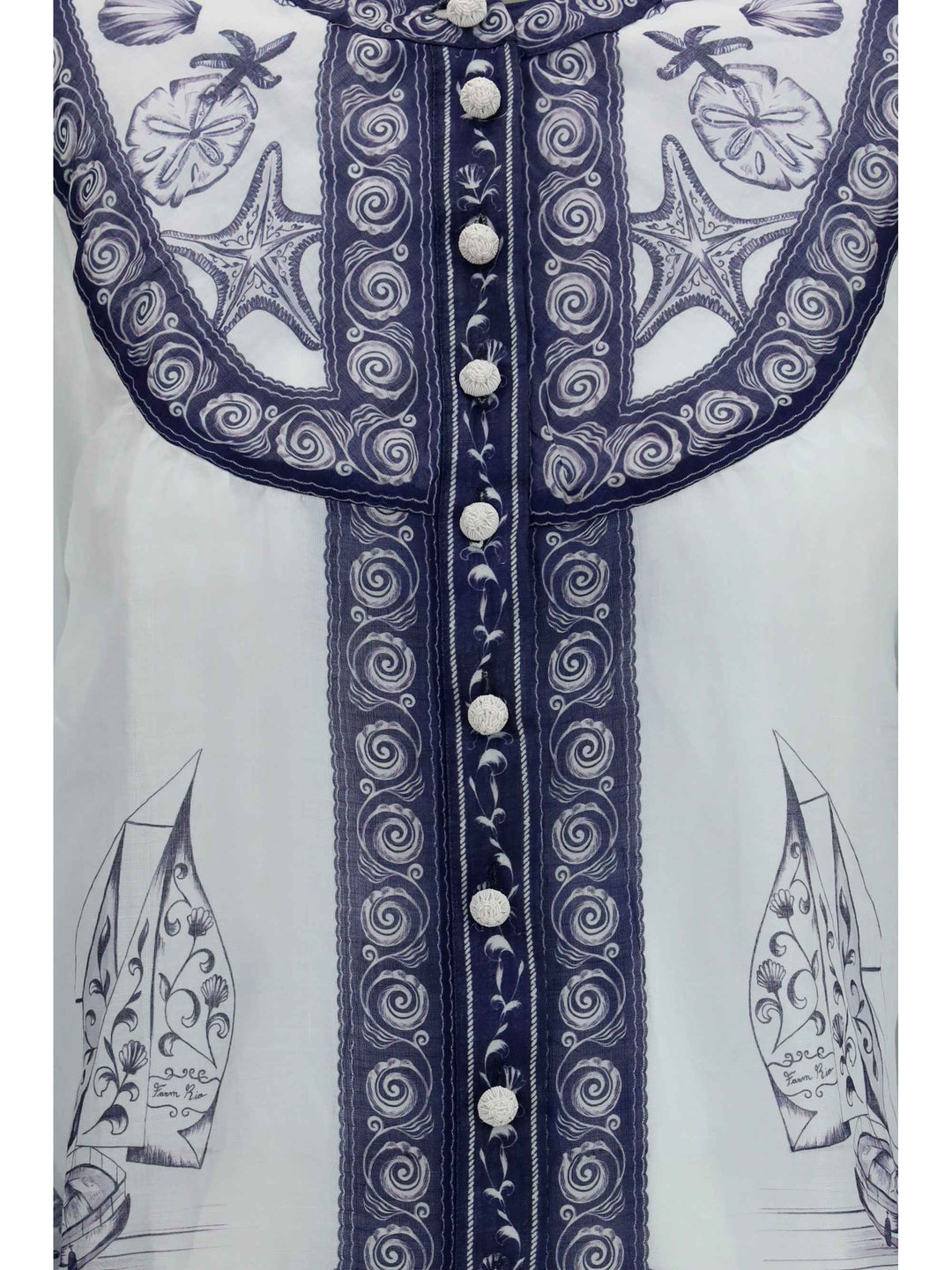 Printed ramie Shirt