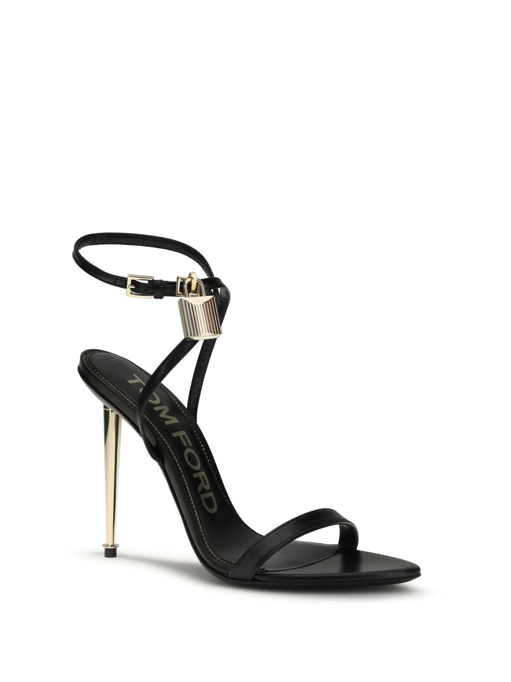 Padlock Pointy Naked heeled Sandals 2