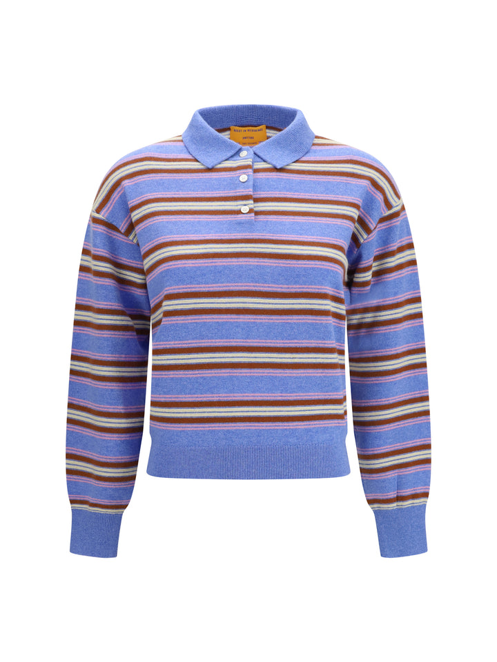 College striped Polo Sweater 1