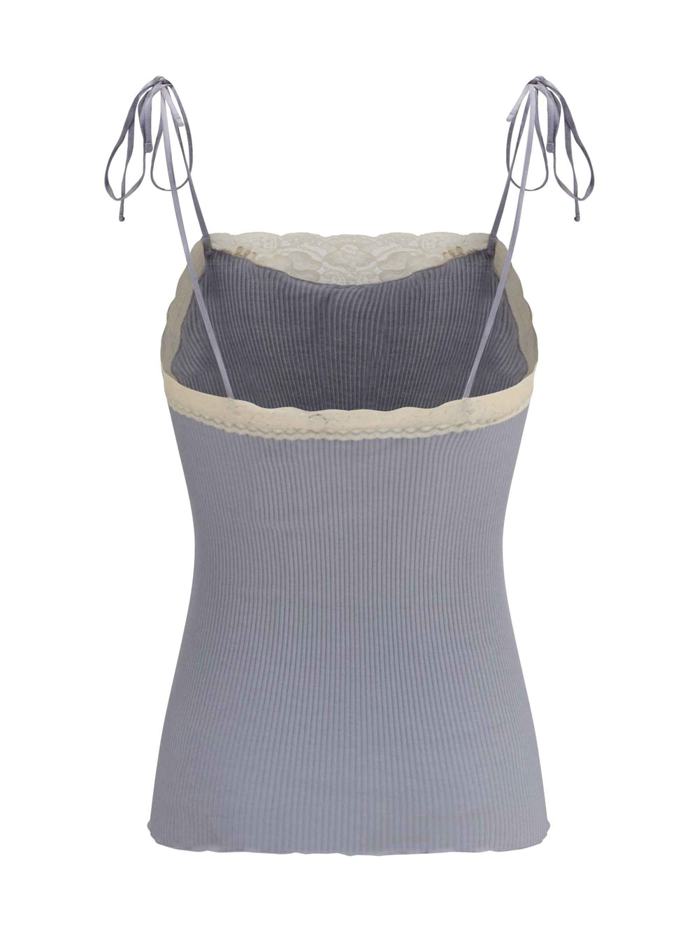 Jersey and lace thin strap Top