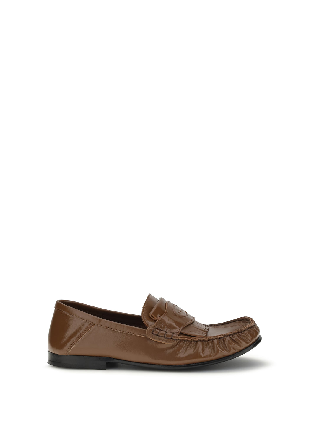 Leather Loafers with tassels and foldable heel 1