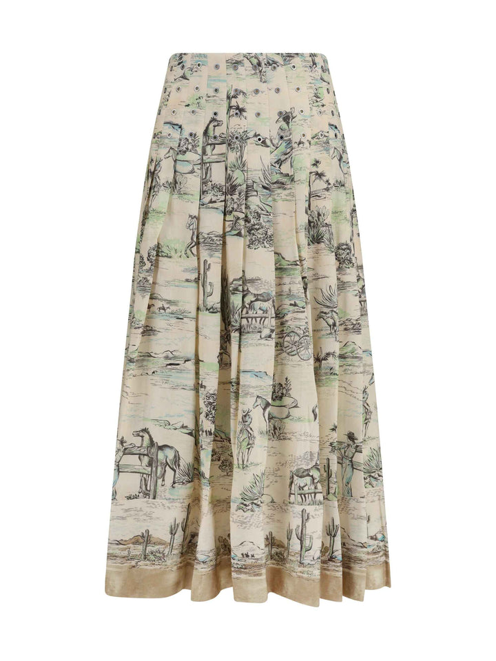 Scout linen midi Skirt