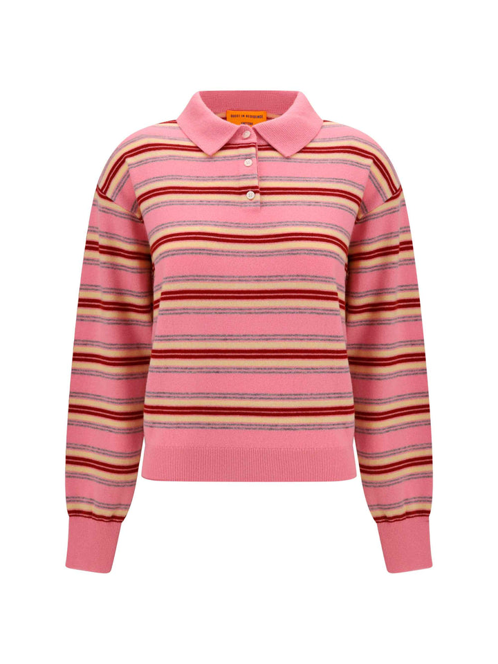 College striped Polo Sweater