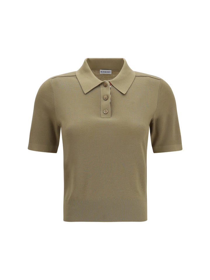 Knit Polo with Check trim 1