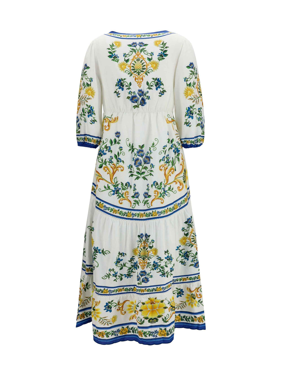 Emily floral print midi Dress with drawstring